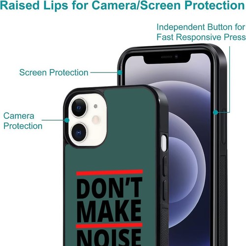 For iPhone SE XS XR Max 5 6 7 8 Plus Keep Quiet Not Noise Anti scratch Cover - Picture 8 of 25