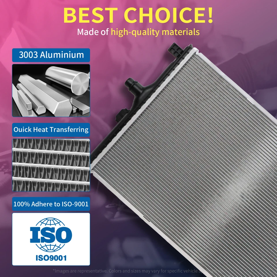 Radiator fit for Audi: 100, 100 Quattro, S4 1992-1994; A6, A6 Quattro, S6 1995-1 - Image 3 of 4