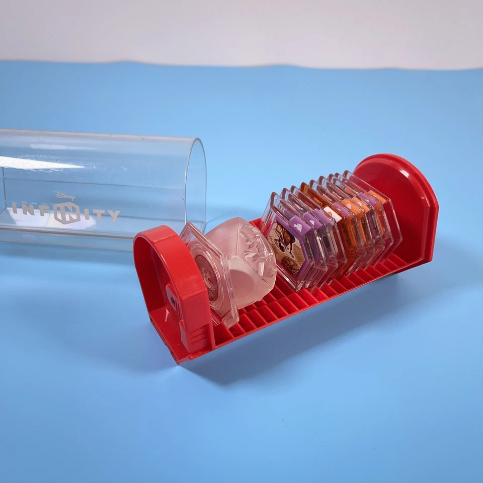 Disney Infinity Power Disco Mixto Lote de 10 con Estuche de Almacenamiento Rojo Portátil Paquete Foto 3 de 4