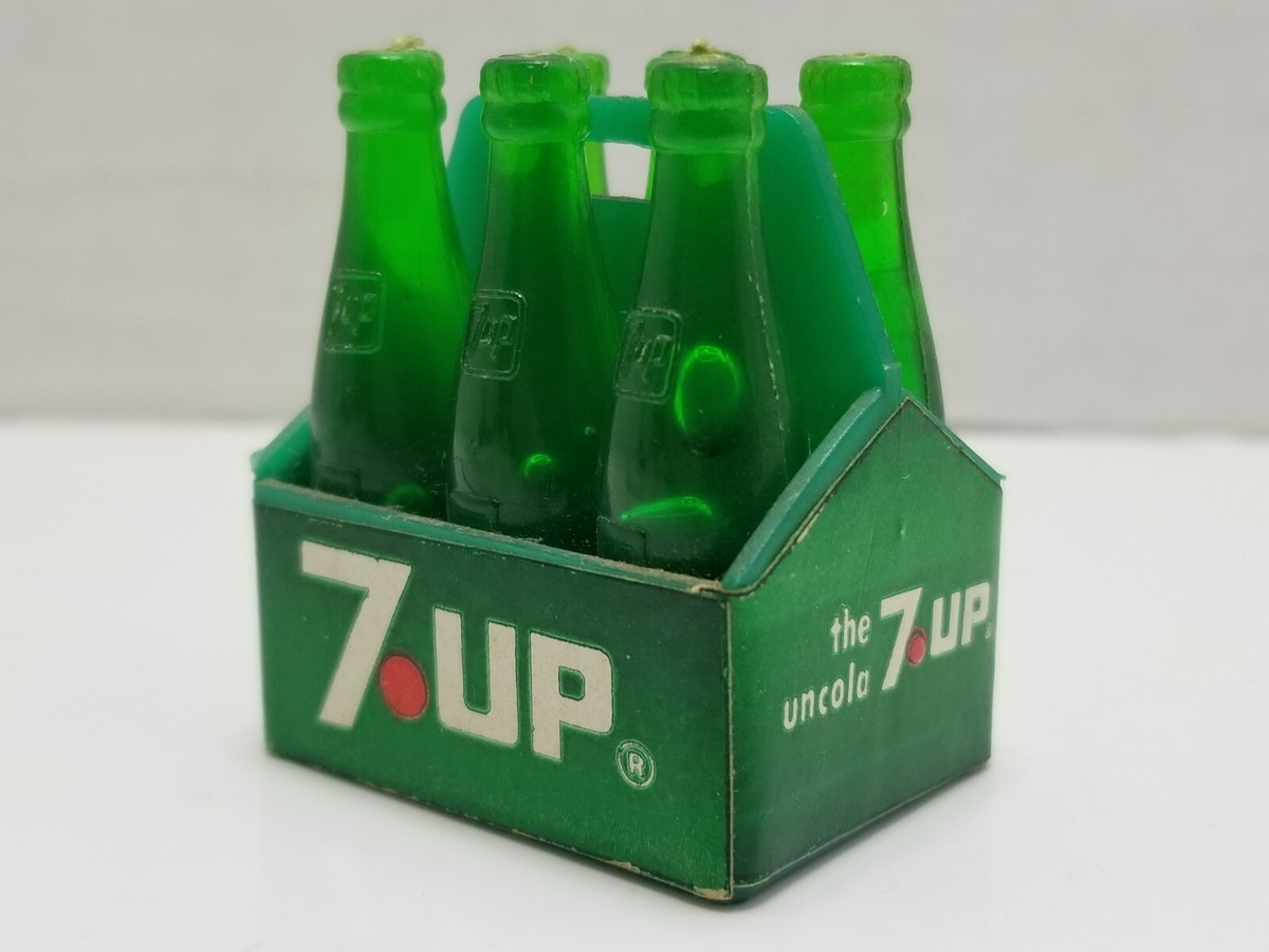 Vintage 7up 6 Pack Miniature Mini Bottles 1 5/8