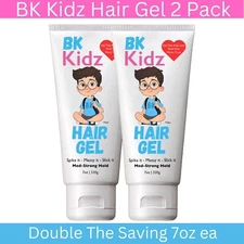 BK Kidz Hair Gel - 7oz x 2: Double Pack of Gentle Hair Styling for Kids