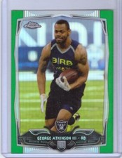 2014 Topps Chrome Green Refractors #148 George Atkinson III - Oakland Raiders