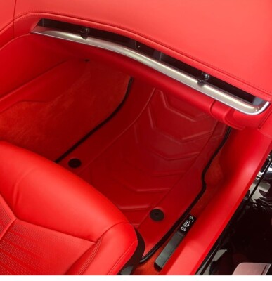 Chevrolet Corvette C8 Stingray Z06 Z51 Fußmatten Rot Eco-Leder 2021 - 2024