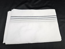 Frette Cruise King Pillowcase White Gray 1 Embroidery Cotton New
