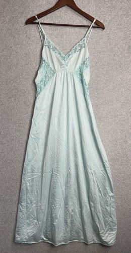 Abito completo slip vintage anni 80 Rene LACE seta NYLON S sexy pizzo taglio blu lingerie - Foto 5 di 14