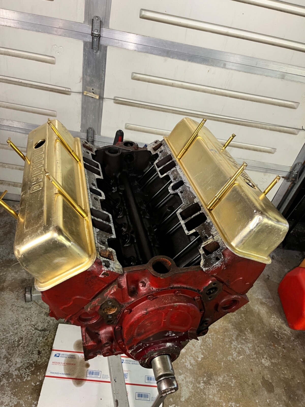 Moroso Gold SBC valve covers with T handles small block Chevy eBay