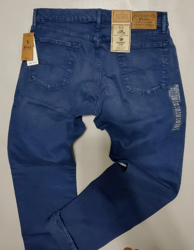 Polo Ralph Lauren HAMPTON RELAXED STRAIGHT FIT MENS ZIP-FLY BLUE JEANS - Picture 9 of 9