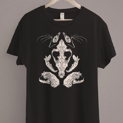 Animal Skulls & Bones Vulture Culture Taxidermy Dark Mori Cat,  unisex t shirt