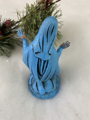 Statuina Maria Natività Italia Vintage Plastica Rigida Stampata Ricambio 3" - Foto 3 di 7