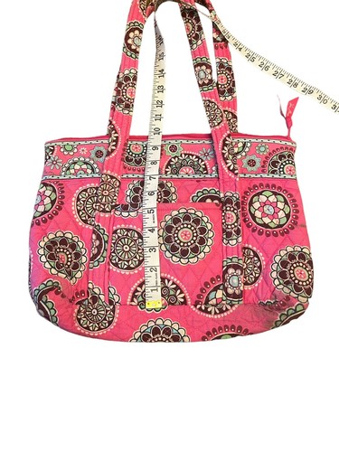 Vera Bradley double strap lg Bag Womens Pink Cupcakes Quilted Purse - Picture 6 of 16