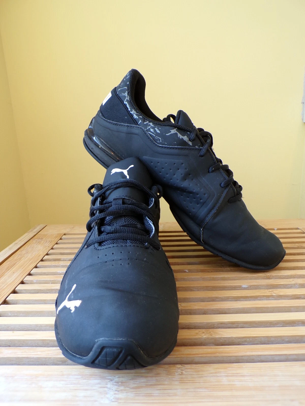 Scarpe basse Puma uomo taglia 11 Viz Runner corsa atletica nere comode