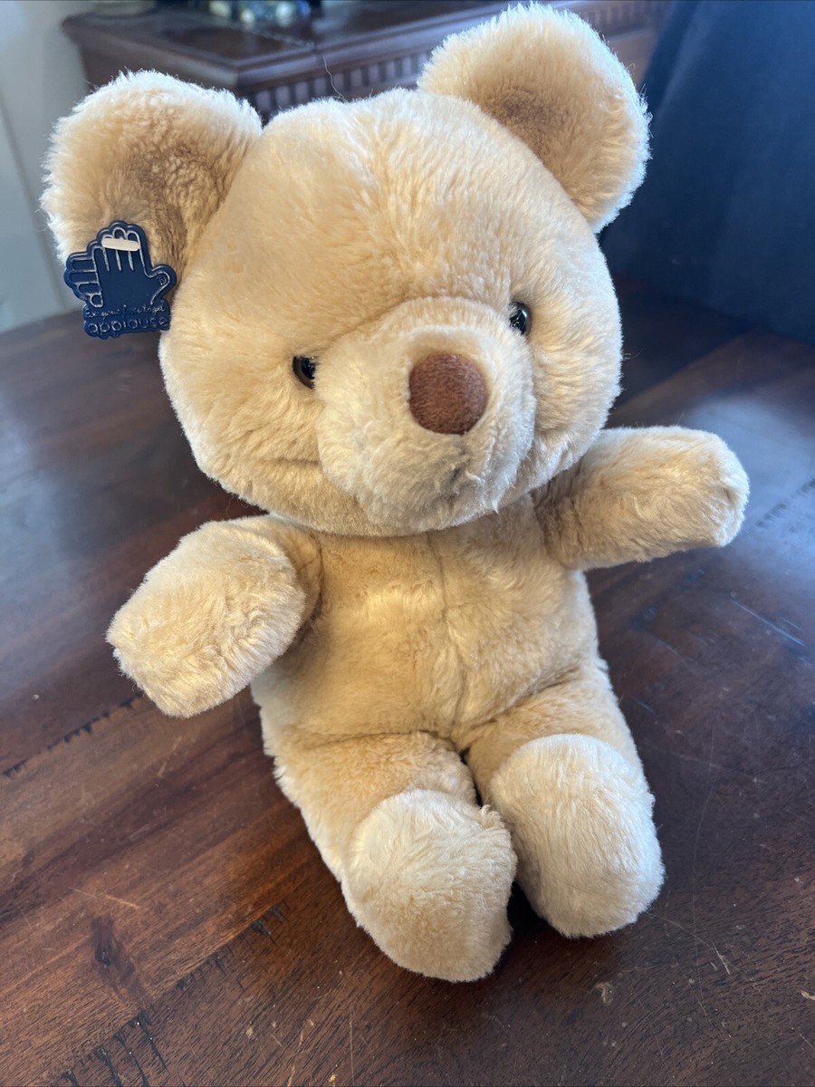 Vintage 1982 Applause Wallace Berrie 13” Tan Bear Plush! Beige