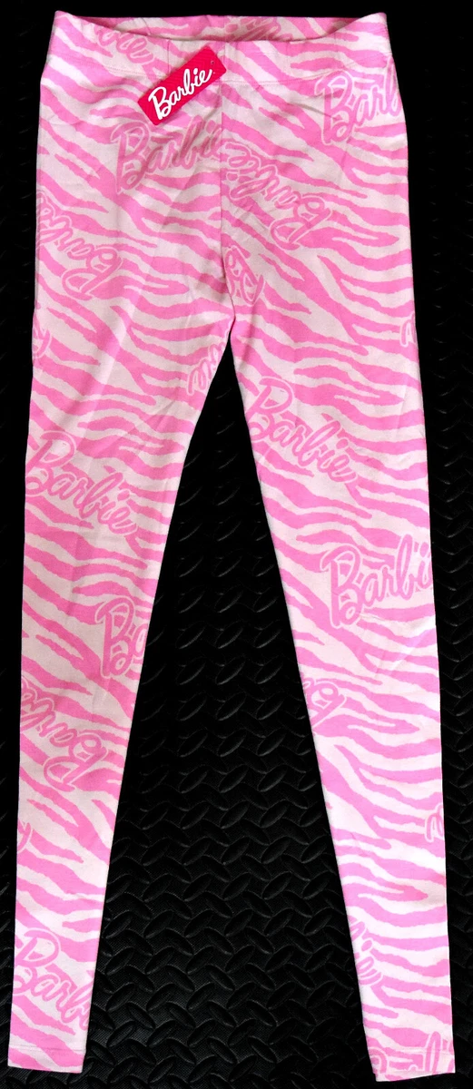 Barbie PJ Bottoms Primark Leggings Pink Zebra Ladies Womens UK