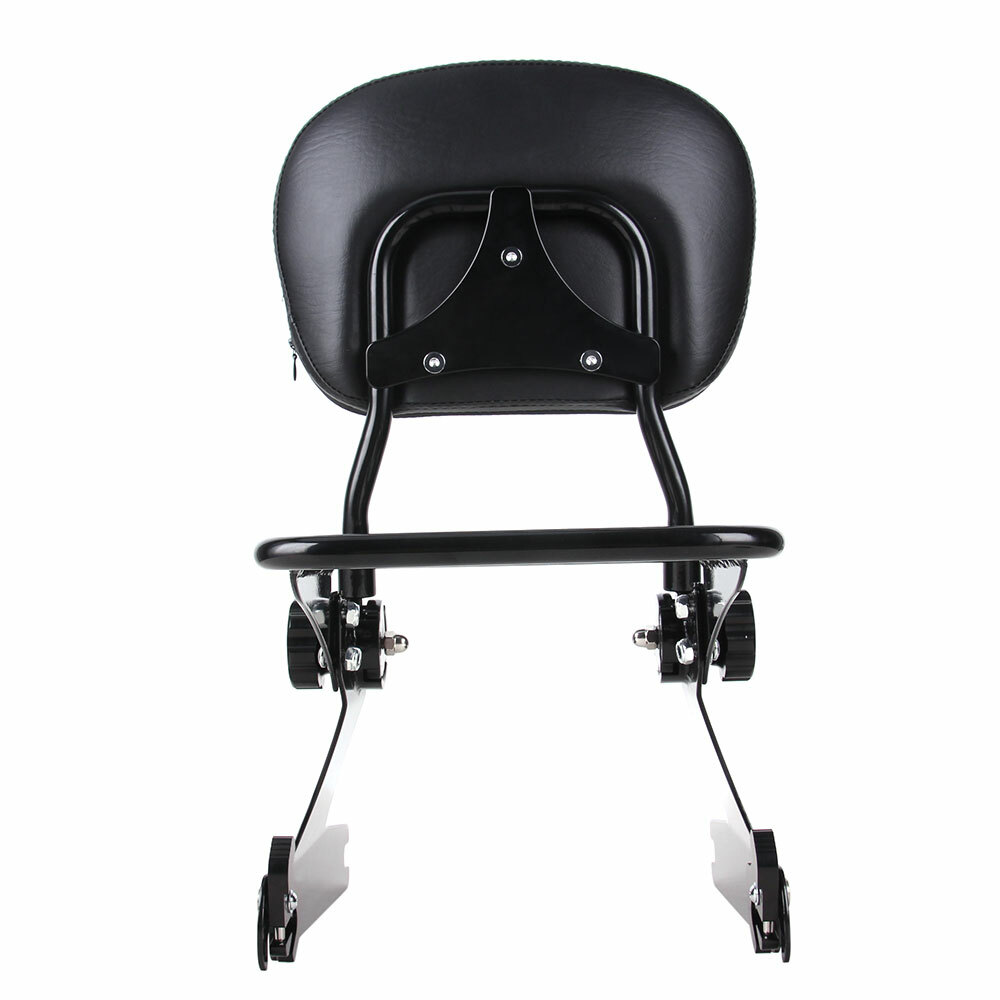 Adjustable Backrest Sissy Bar Luggage Rack For Harley Dyna Wide Glide FXD 02-05