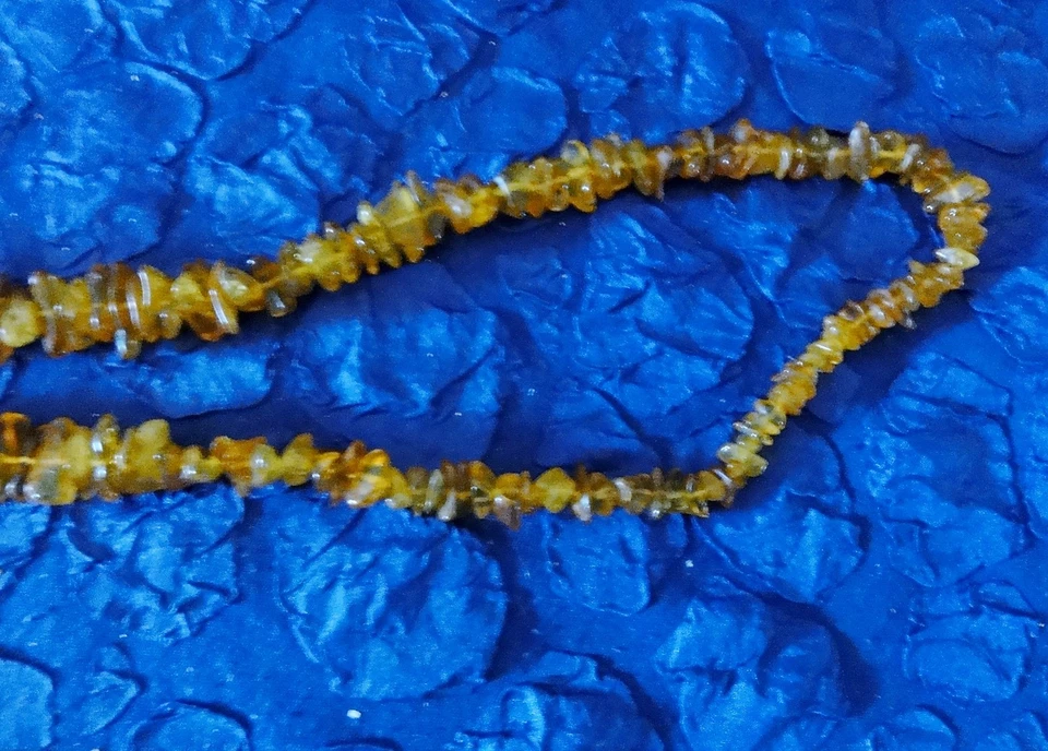 alte BERNSTEIN-KETTE - heller Roher Bernstein 75g schwer Länge: ca. 68 cm - Bild 3 von 3