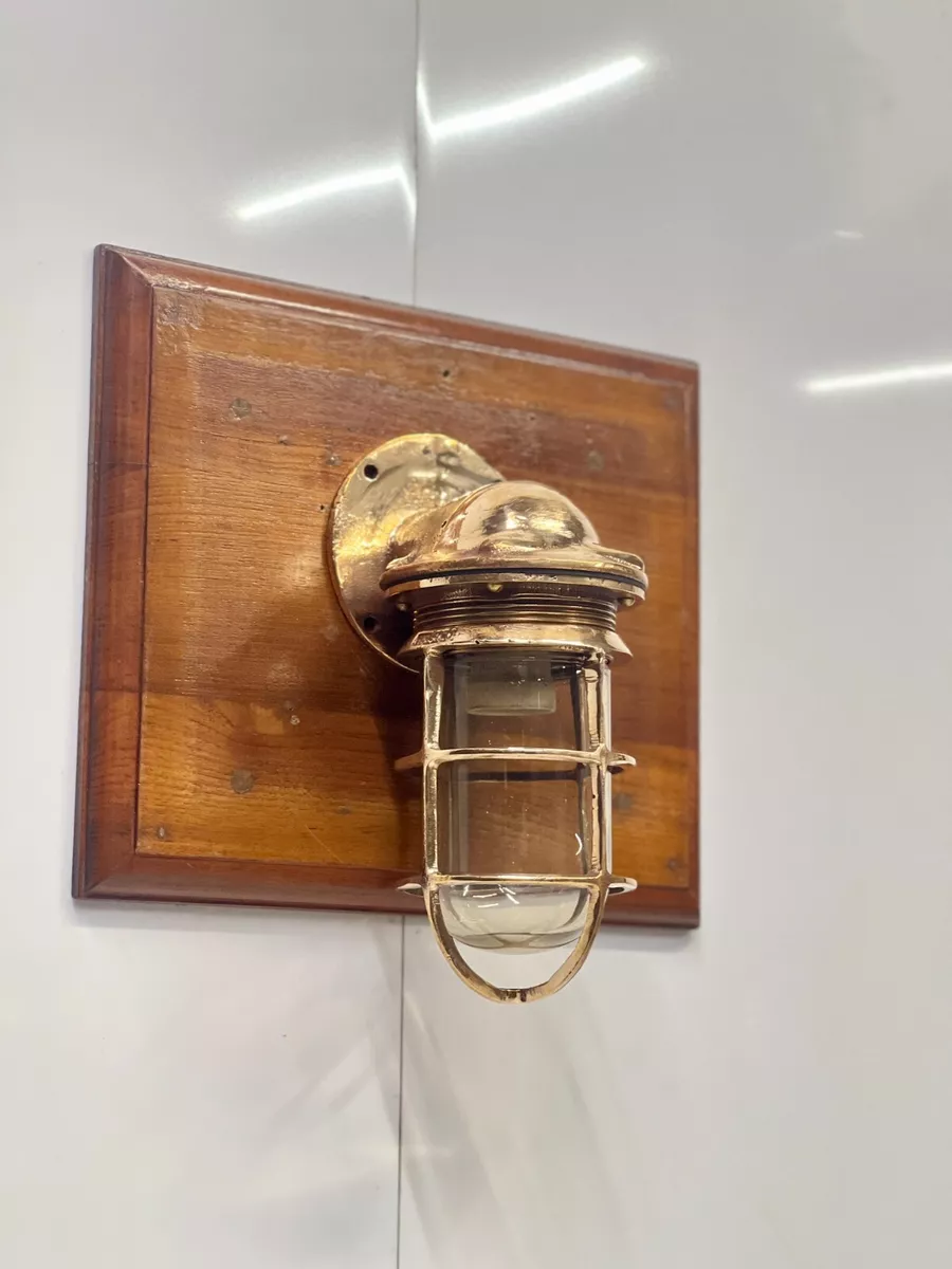 Industrial Vintage Marine Old Bronze Metal Pauluhn Outdoor Wall
