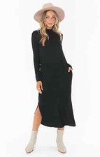 Show Me Your MUMU L125104 Sutton Midi Dress Black Women's Size M