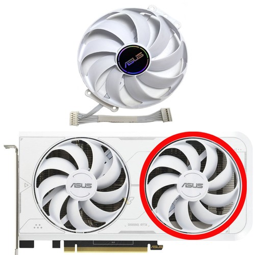 For ASUS RTX3060ti GDDR6X 8GB DUAL WHITE OC 90MM Graphics Card Cooling Fan #YS - Afbeelding 12 van 16