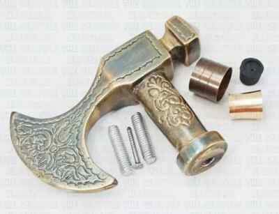 Derby Brass Antique Finish Viking Axe Head Handle for Walking Stick Cane Gift
