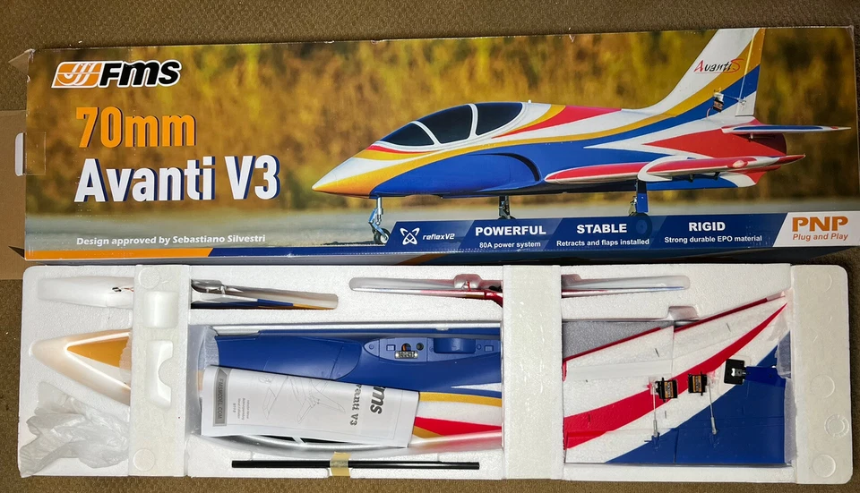 FMS Avanti V3 70mm EDF PNP with Reflex FMM127PX Airplanes P&P Electric - Image 3 of 4