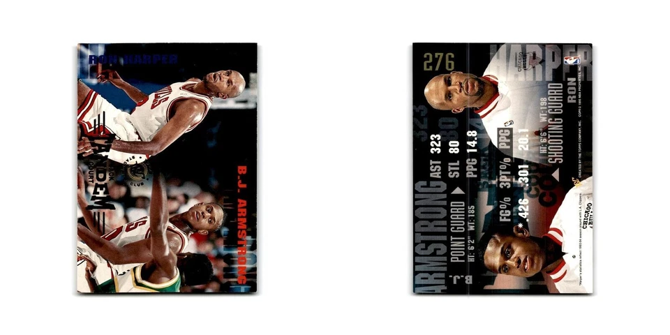 1994 Topps Stadium Club B.J. Armstrong/Ron Harper Bulls #276 - Image 3 of 3