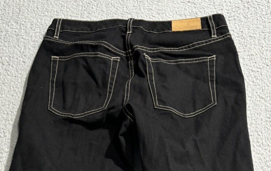Tommy Hilfiger Womens Capri Pants Black Denim Sz 4 29"x24" image 10