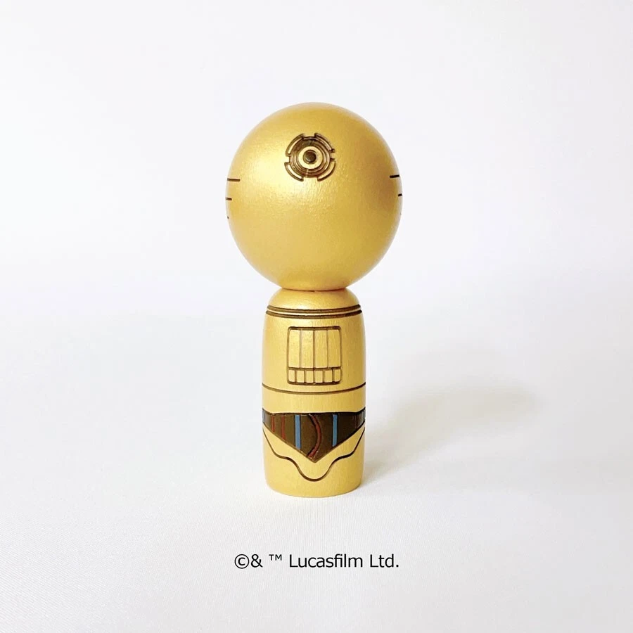 USABURO KOKESHI Star Wars C-3PO Doll 3inch Japan traditional crafts - Image 4 of 4