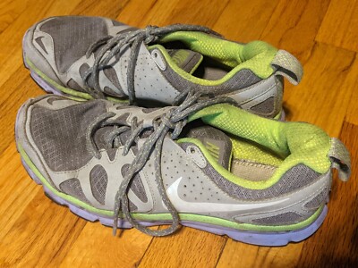 Nike Flex Trail Women s 8 Athletic Sneakers Running Shoes Lime/Gray 537696 053