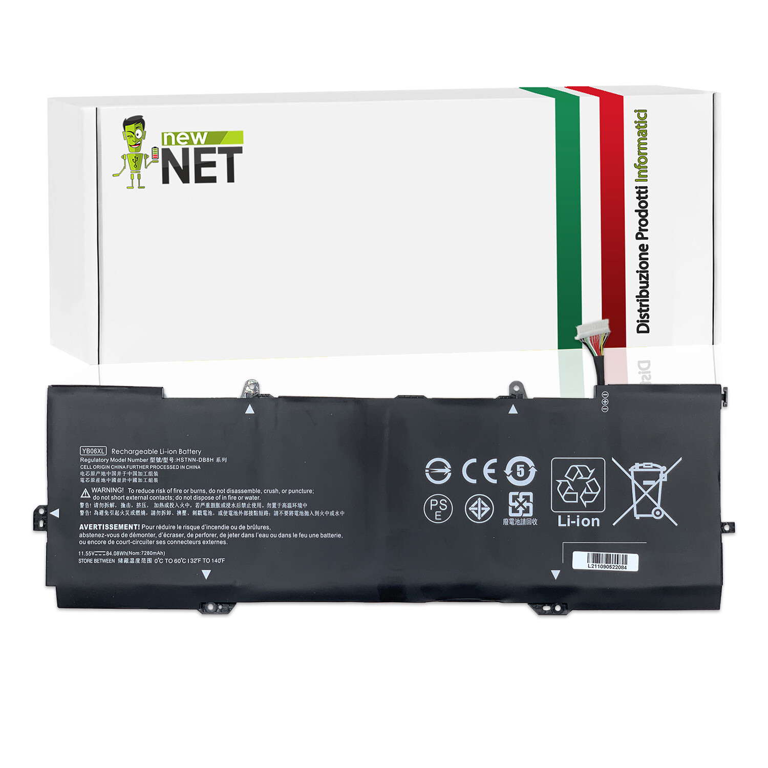 Batteria YB06XL per HP Spectre x360 15-CH 84Wh 7280mAh Alta Qualità