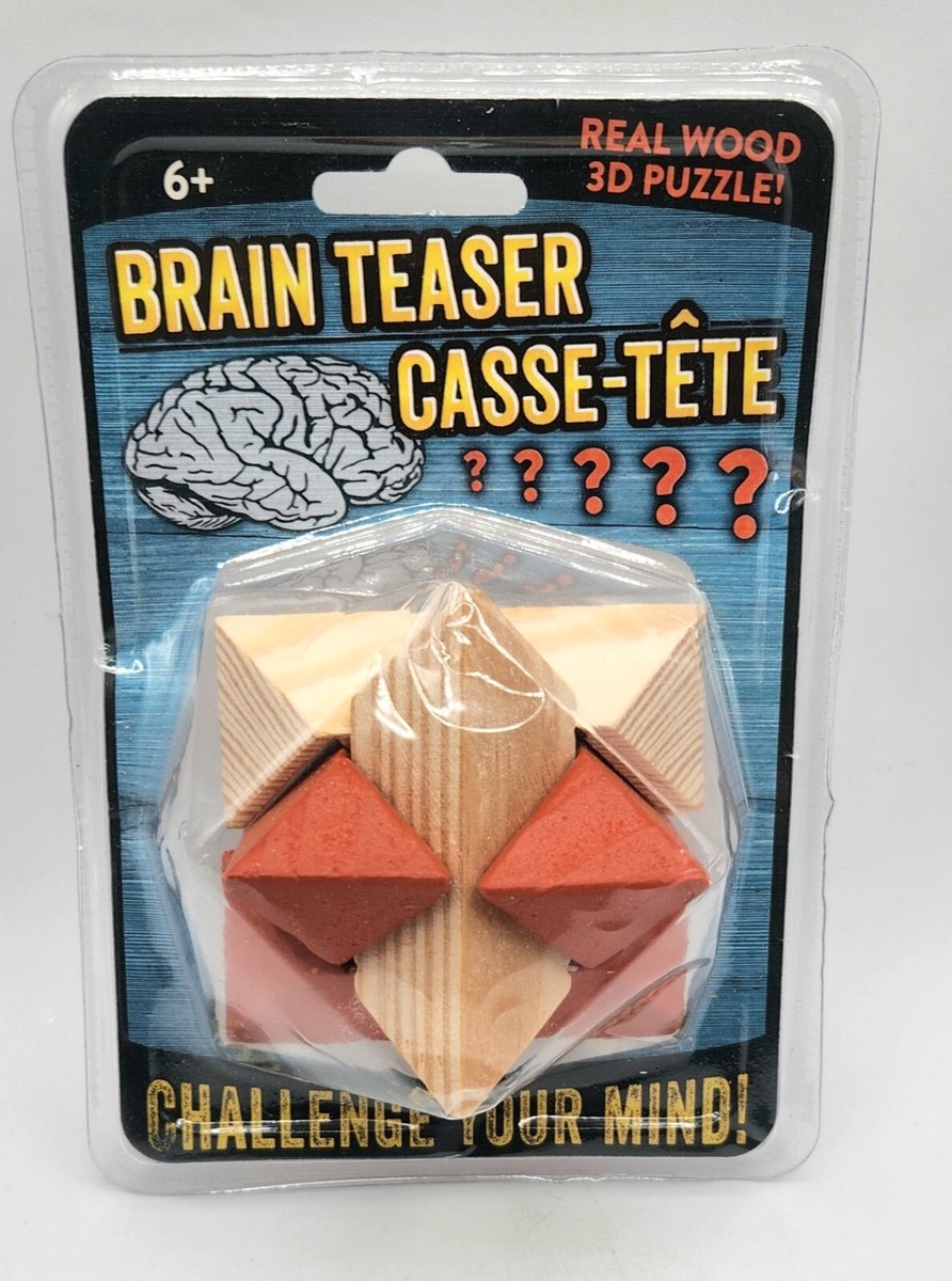 Real Wood Brain Teaser 3D Puzzle (6 NEW SEALED!