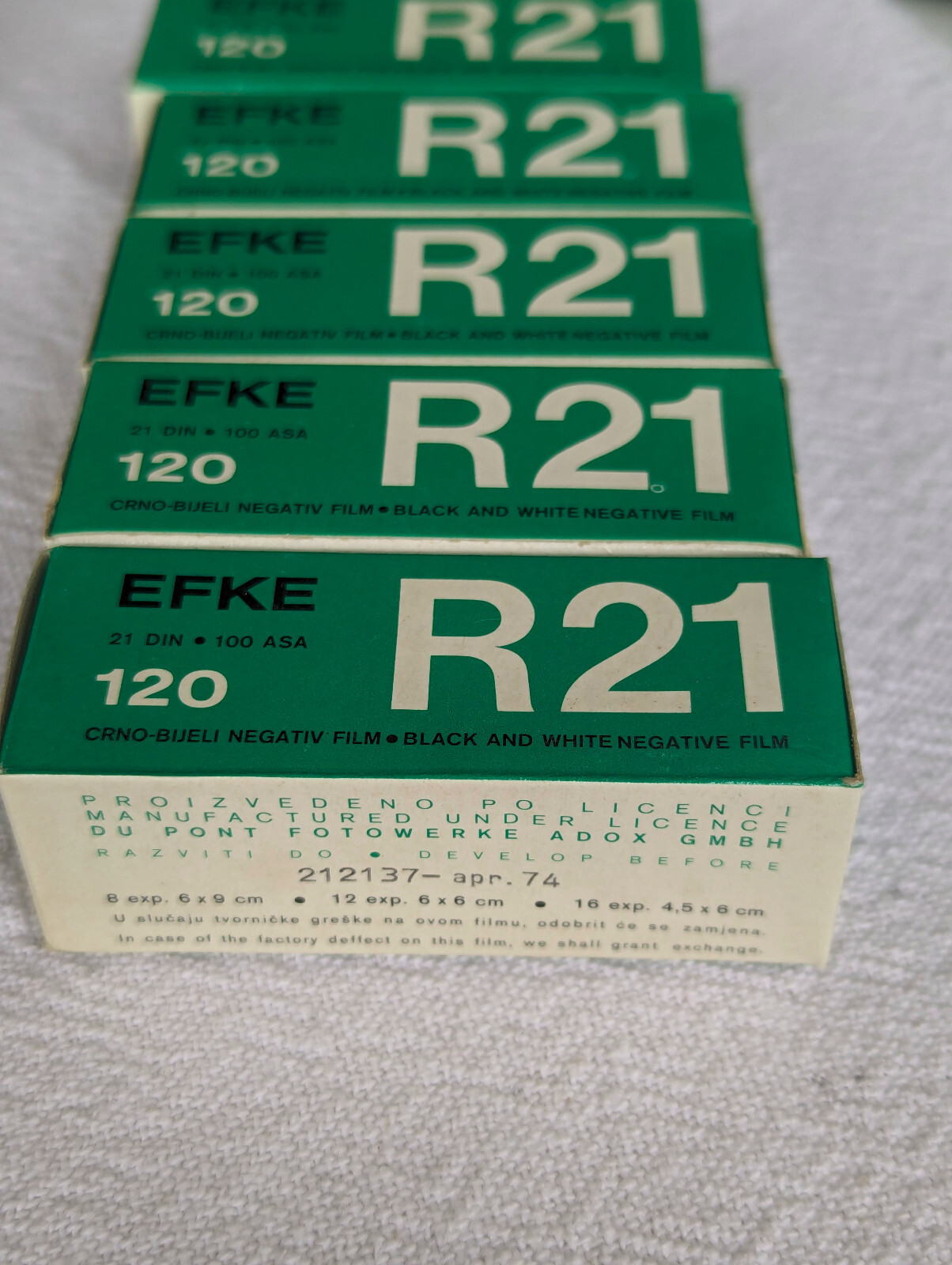 Efke R21 100asa 21din 120 Folie Schwarzweiß (1974)