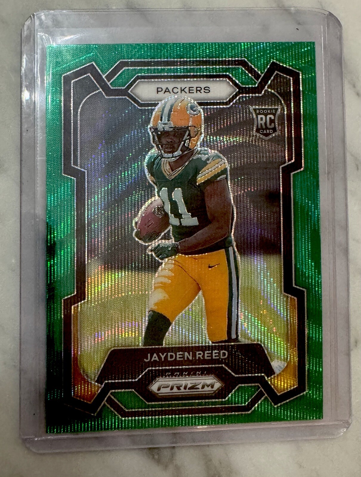 2023 Panini Prizm Jayden Reed Rookie Card RC Green Wave Prizm SP Packers #334
