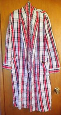 Vintage PILGRIM Sears Bath Robe Mens 42-44 Plaid Belted Beach Cover House Coat