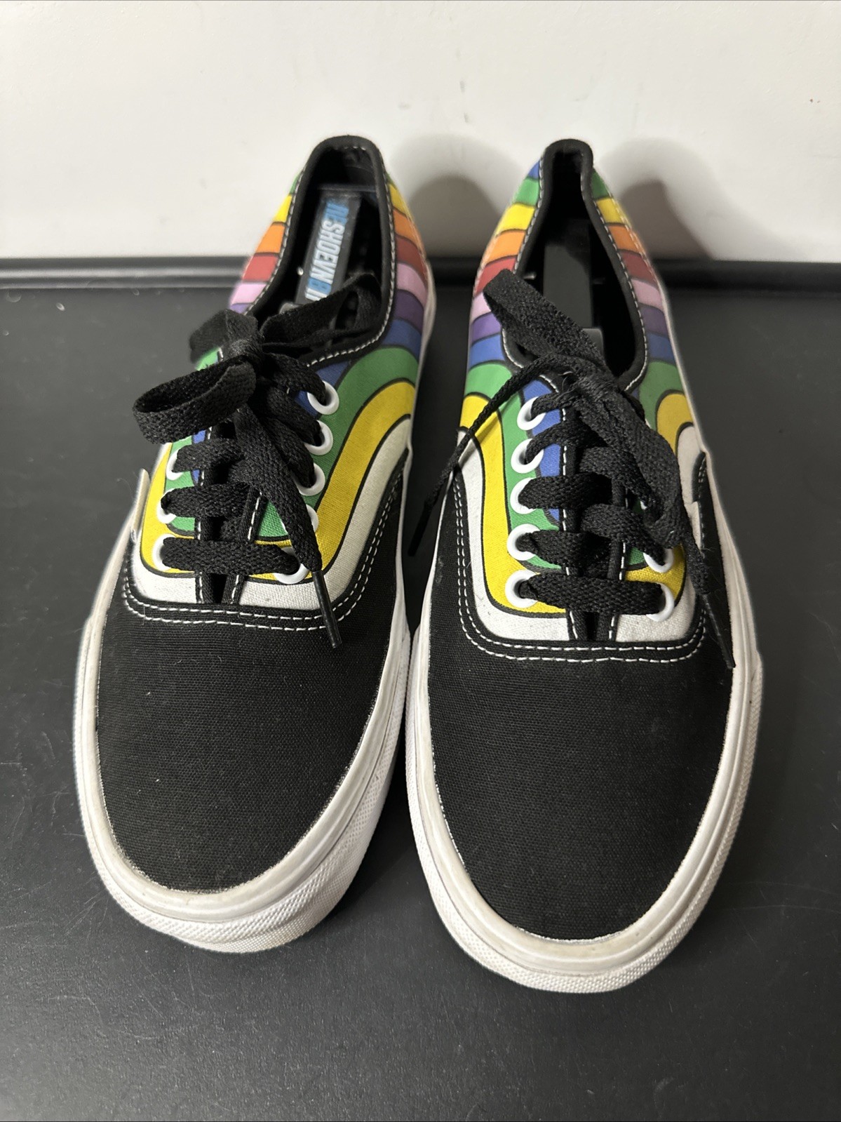 SAOLA Scarpe VANS autentiche REFRACT RAINBOW UOMO TG 7 donna 8 5 multicolore tela lo top