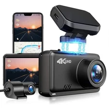 Jomise  Dual Dash Cam WiFi GPS UHD Car DVR Camera 4K+1080P Recorder 3840x2160P