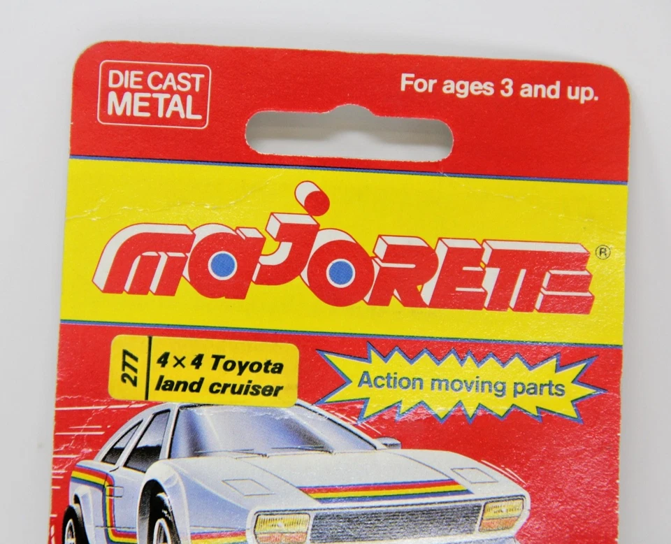 Majorette # 277 Black 4x4 Toyota Land Cruiser FJ40 1:53 France On Card Rare - Image 3 of 4