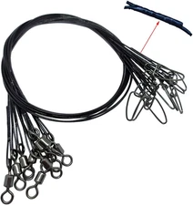 30 PCS Stainless Steel Fishing Wire Leader Line,19.68"/100-120Lb Heavy Duty Fish