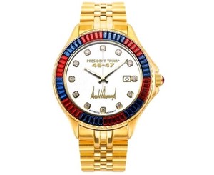 Authentic [Brand ] TRUMP 18K GOLD PLATED VICTORY JEWEL WATCH WHITE 500 NUMBERED LIMITED