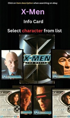 X-Men the Movie Infokarte - Marvel 2000 - Figur(en) aus Liste auswählen - AB05