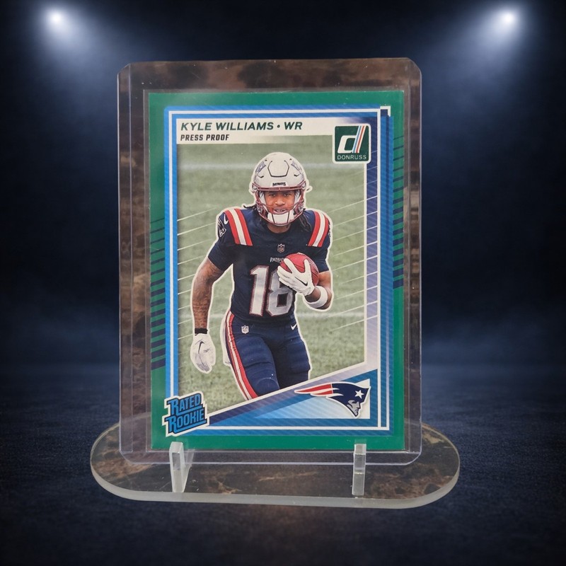 2025 Panini Donruss - Rated Rookie Kyle Williams #327 Press Proof Green (RC)