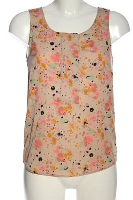 ICHI Tanktop Damen Top Gr. DE 34 creme-pink-schwarz Casual-Look