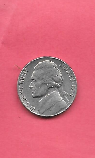 US USA JEFFERSON NICKEL 1954 D XF-SUPER FINE USED OLD VINTAGE 5 CENT COIN