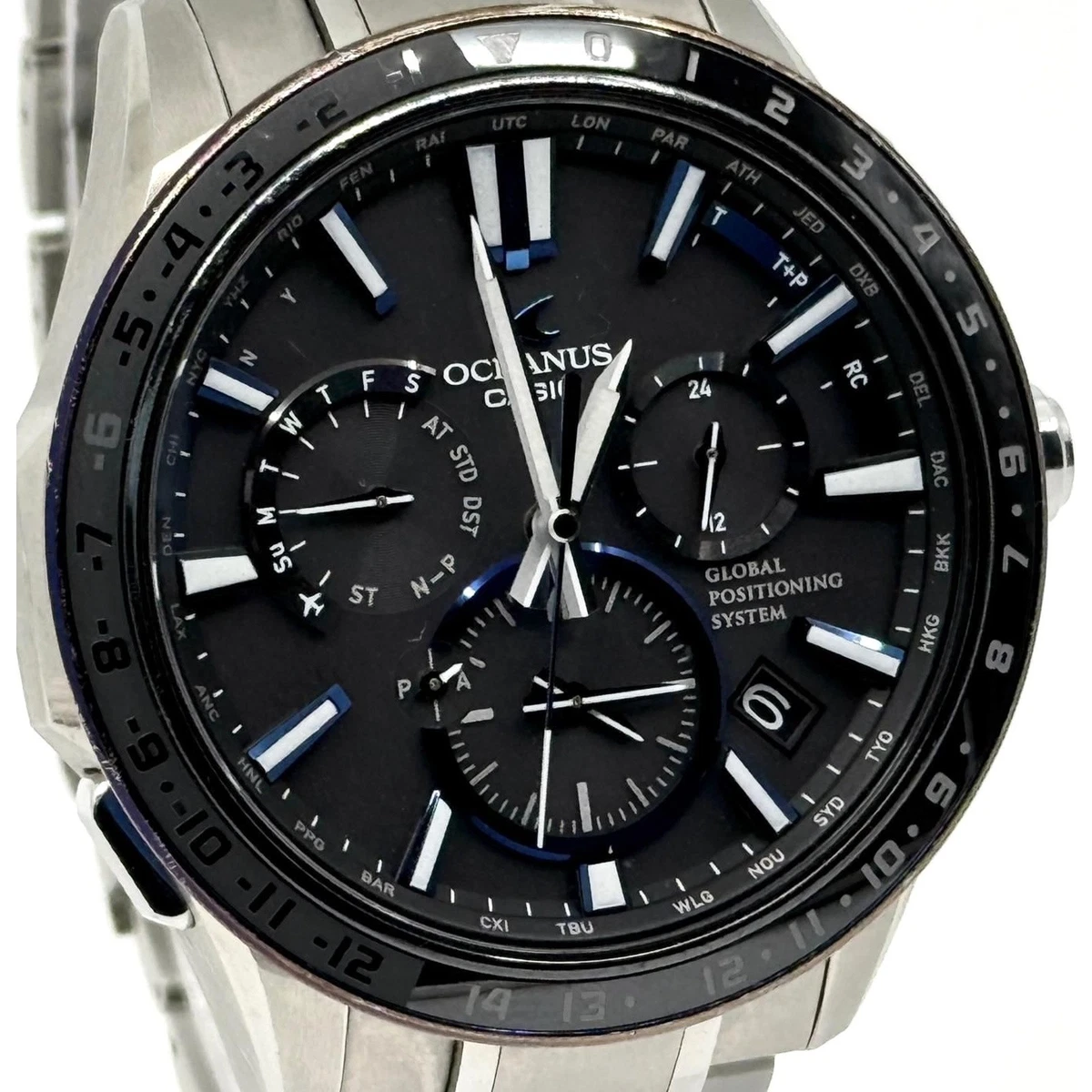 Casio Oceanus OCW-G1200-1AJF GPS Radio Híbrida Solar Titanio Reloj Caja Papeles