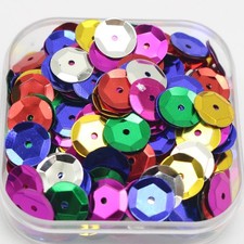 1500 Mixed Color 12mm CUP round loose sequins Paillettes sewing Wedding craft