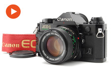  MINT Canon AE-1 program Black New FD NFD 50mm F1.4 SLR Film Camera From Japan