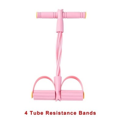 4 Tube Pedal Widerstandsband Sit Up Zugseil Yoga Fitness Trainingsgerät