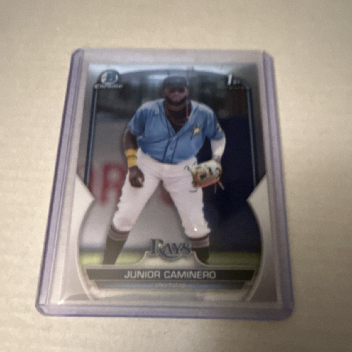 Junior Caminero 1st Bowman Chrome 2023 Bowman Prospects #BCP-61 