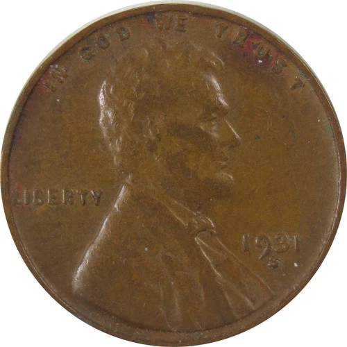 1931 S Lincoln Wheat Cent VF Very Fine Penny 1c Coin SKU:I24065