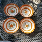 Vtg Stangl Pottery Bitter Sweet Pattern 5.5" Bowl Handpainted Set of 4