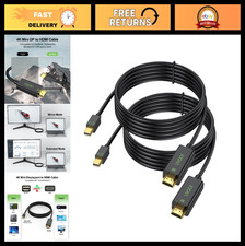 4K Mini DisplayPort to HDMI Cable 6FT 2-Pack, Adapter for MacBook, Surface Pro,